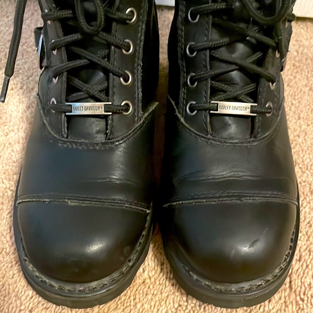 HARLEY-DAVIDSON FOOTWEAR D95119 Black Legend ZIP SHOCK ABSORB Boots Mens 7